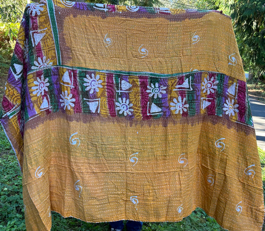 Purple Haze Kantha Quilt