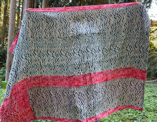 Dressed In Yellow She Said Kantha Quilt