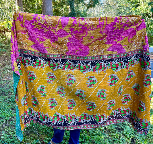 I’m Green With Envy Kantha Quilt