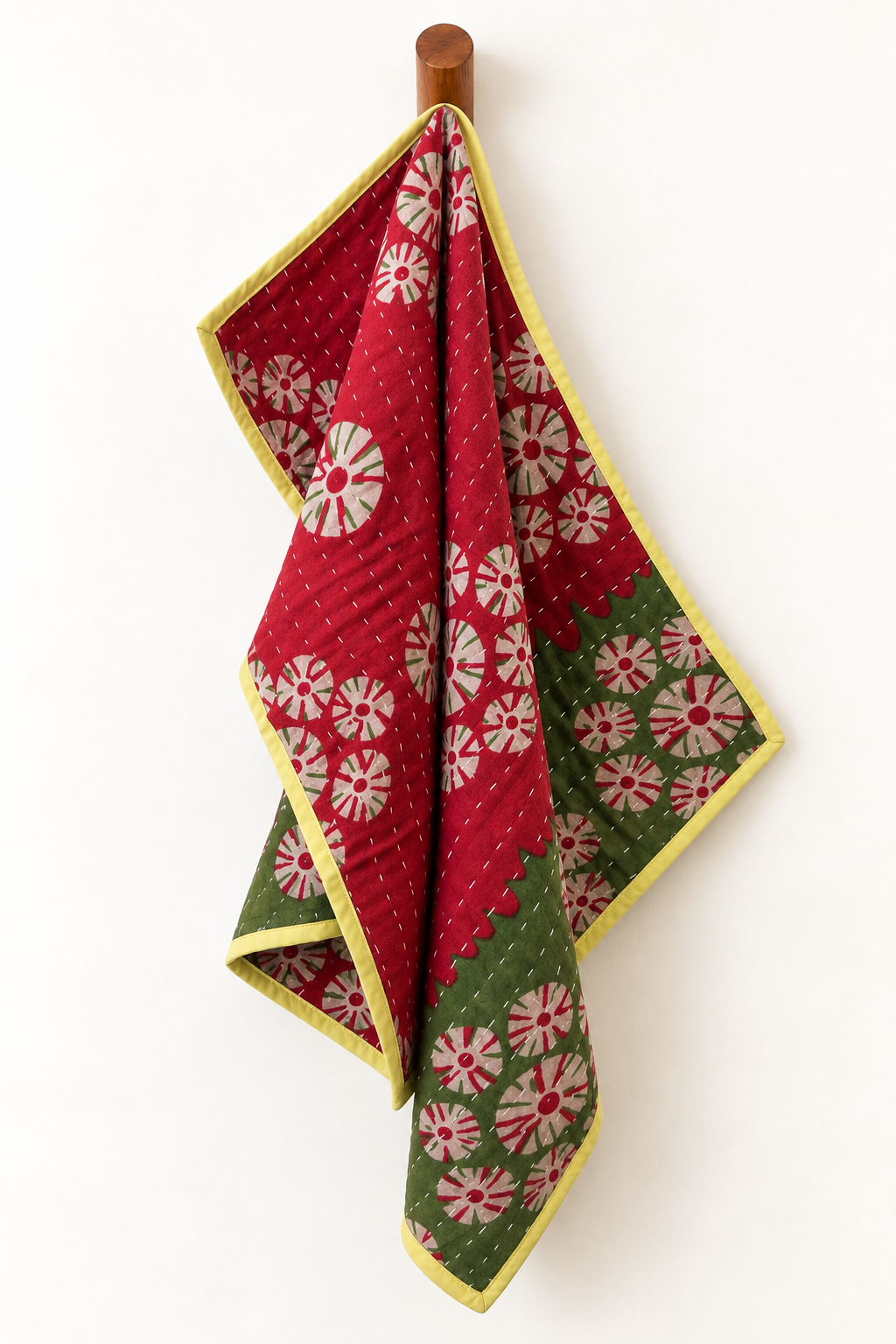 Reversible Kantha Dishtowel