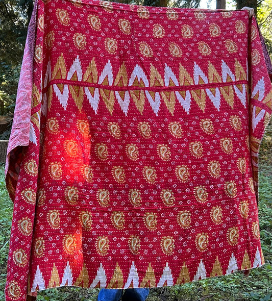 Hello Pretty Kantha Quilt