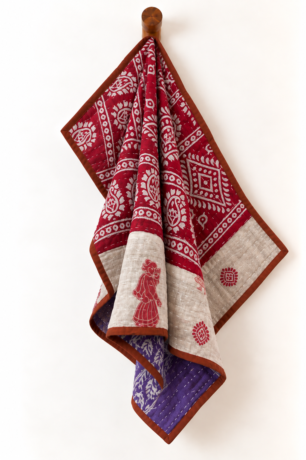Reversible Kantha Dishtowel