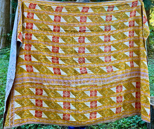 Simple Subtlety Kantha Quilt