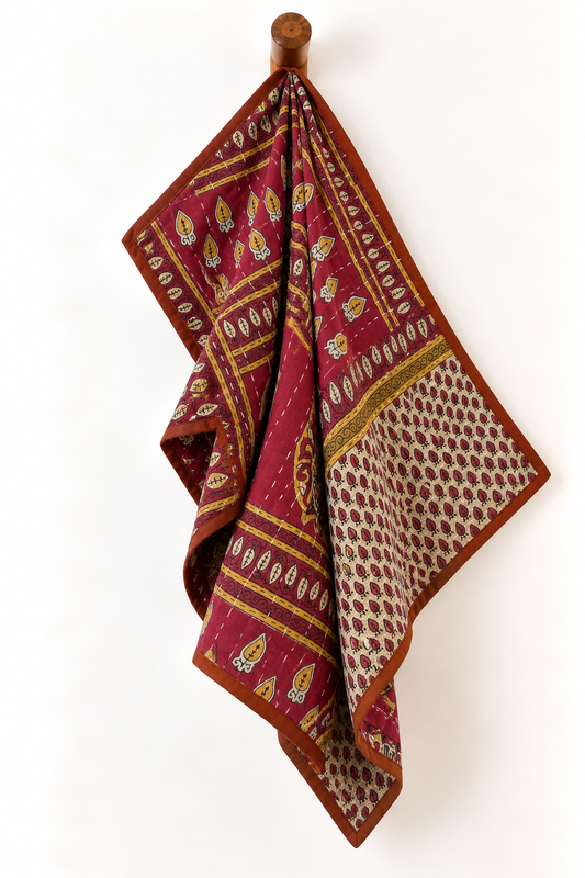 Reversible Kantha Dishtowel