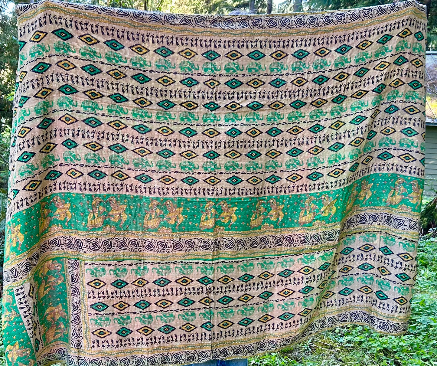 I Feel Like Dancing Kantha Quilt