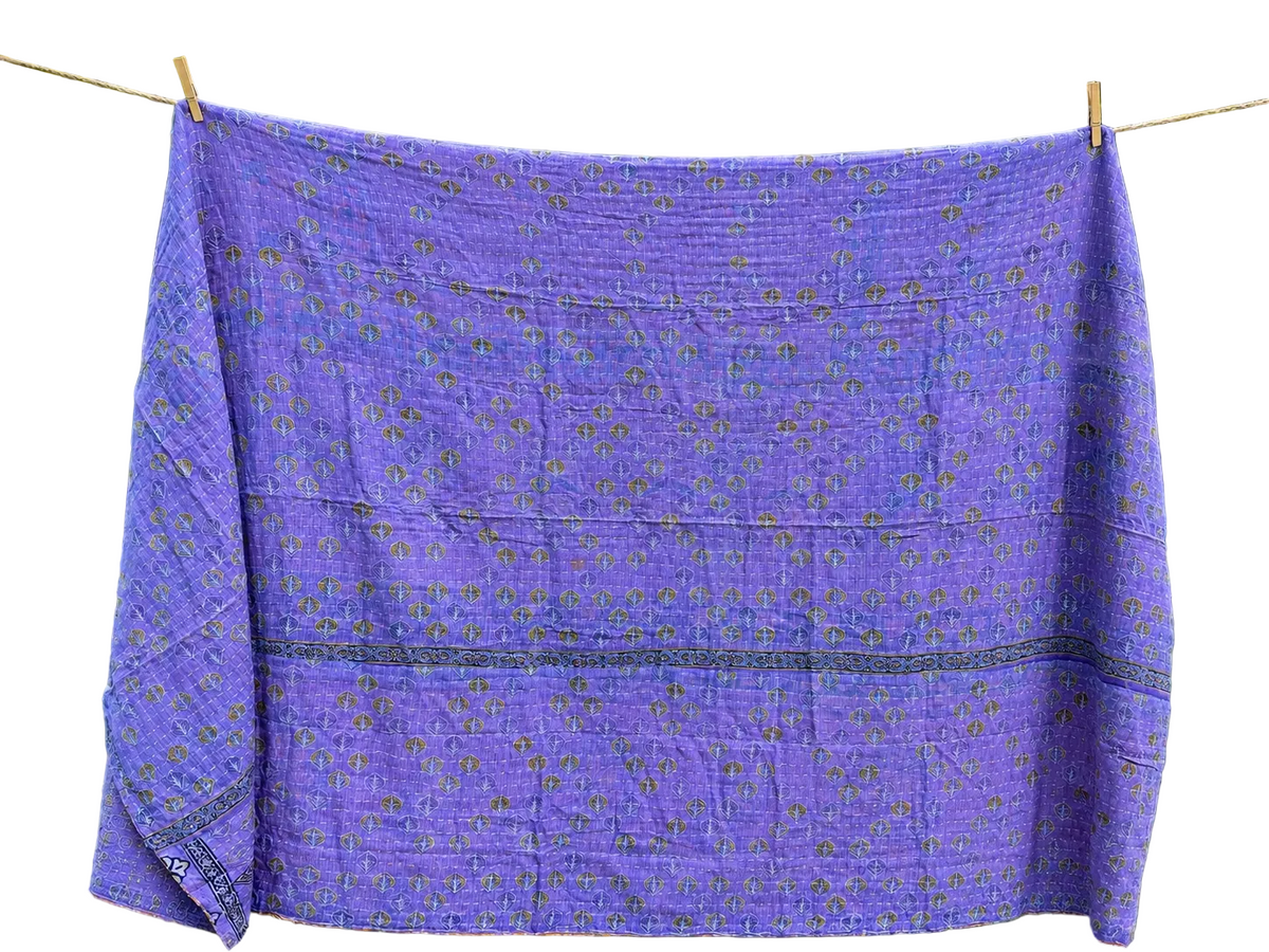 Purple Haze Kantha Quilt