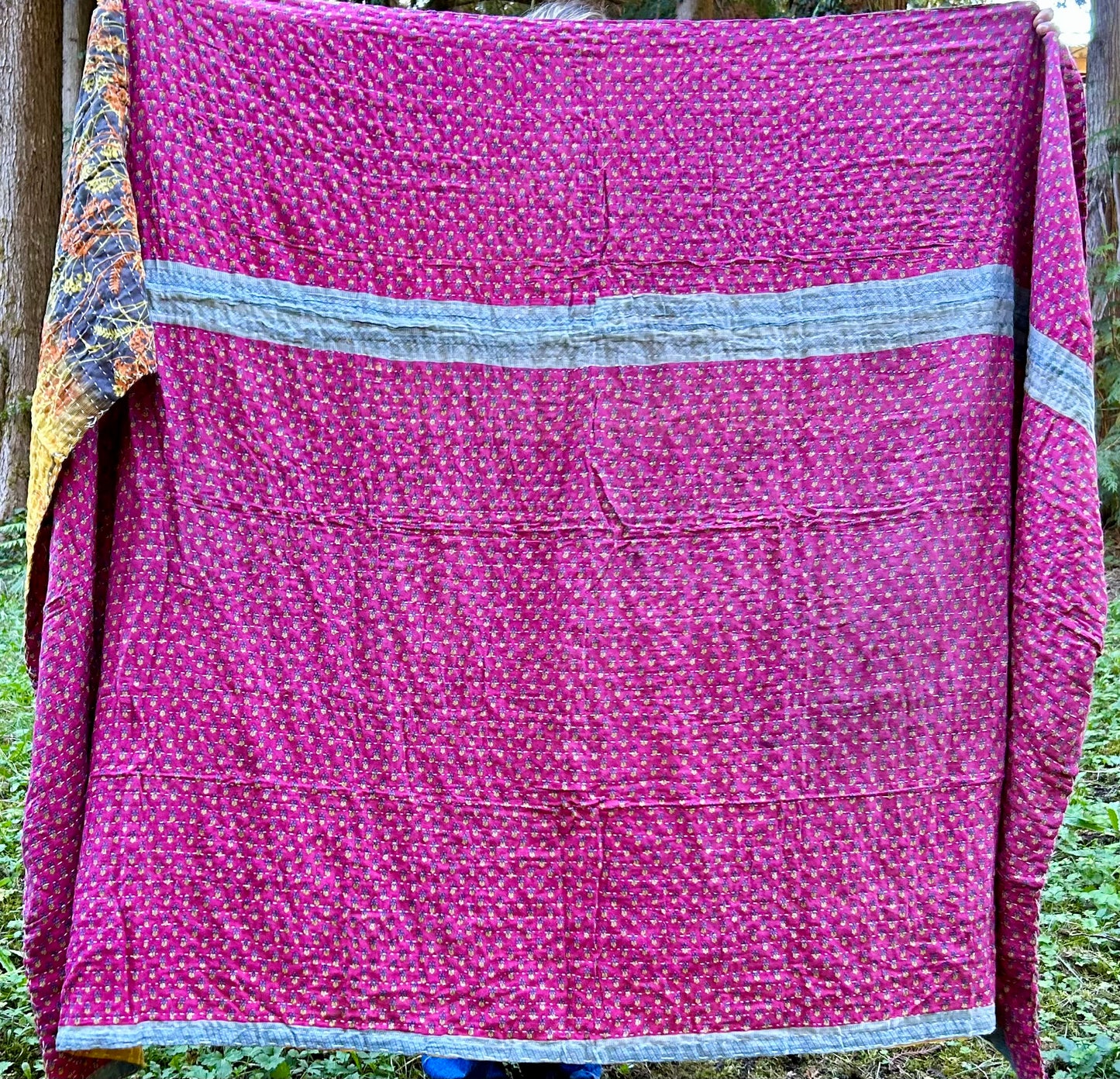 Tulip Fields Kantha Quilt