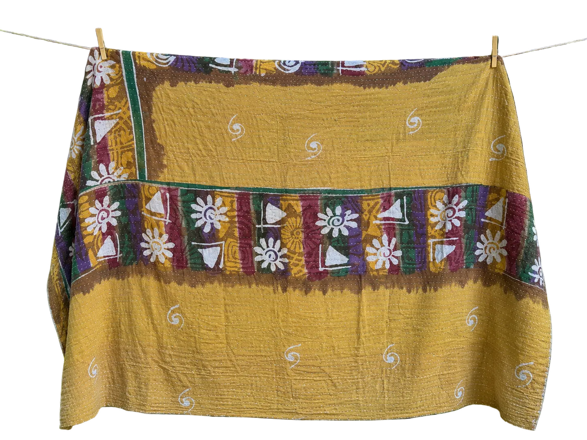 Purple Haze Kantha Quilt