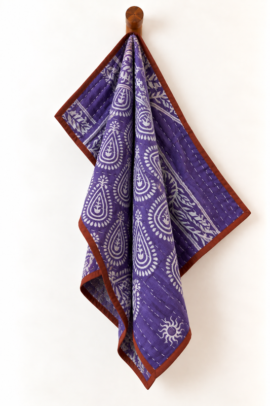 Reversible Kantha Dishtowel