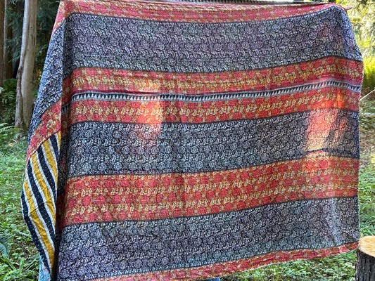 Two Good Sides Kantha Quilt