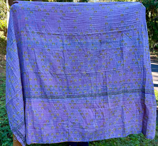 Purple Haze Kantha Quilt