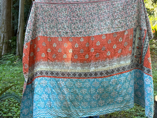 Two Good Sides Kantha Quilt
