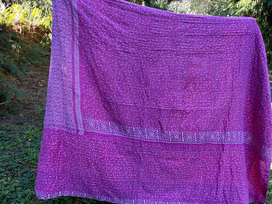 Pretty In Pink Kantha Quilt