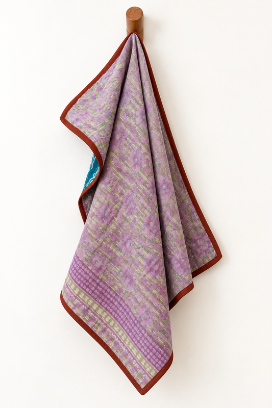 Reversible Kantha Dishtowel ￼