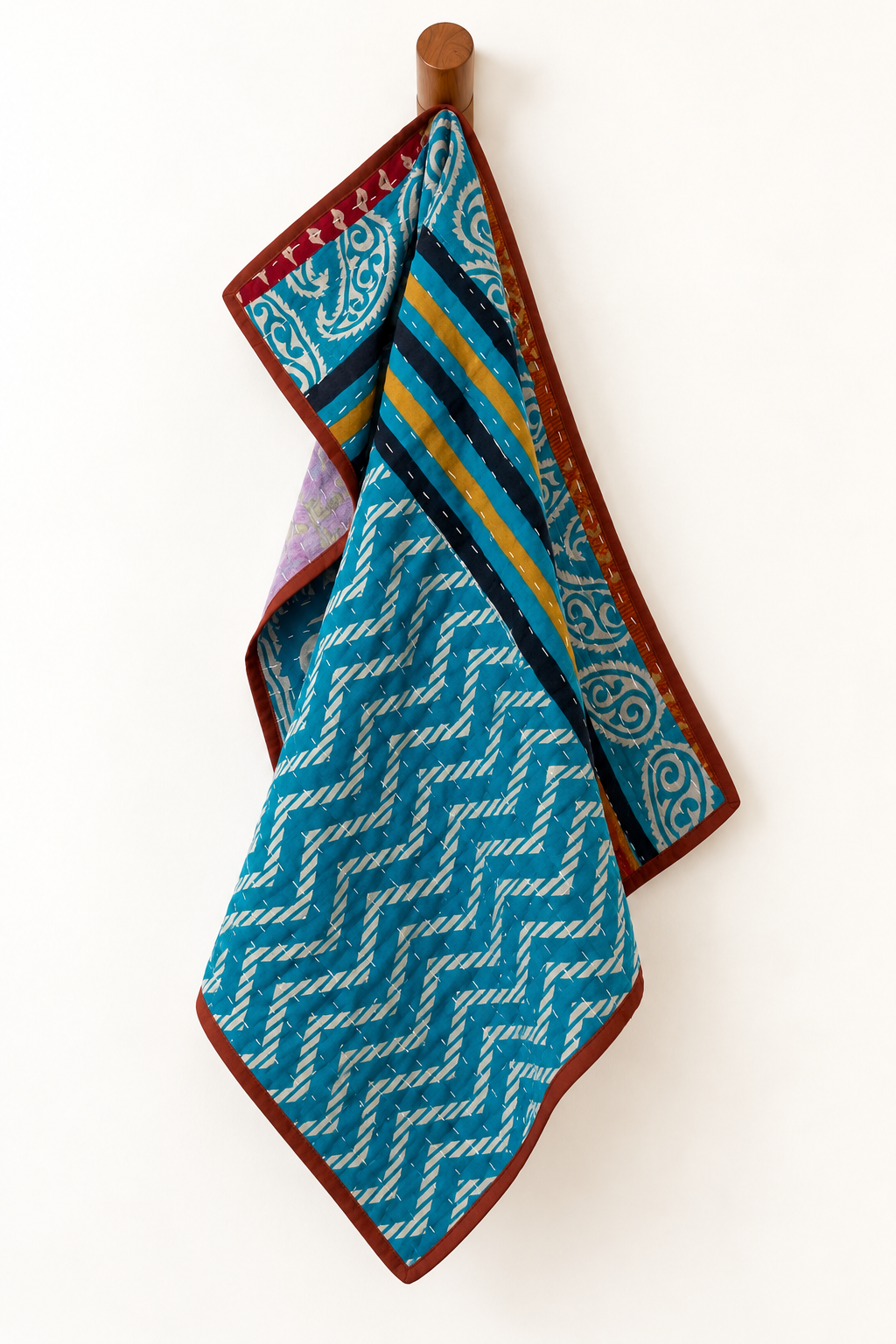 Reversible Kantha Dishtowel ￼